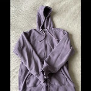 Aritzia Boyfriend Fleece Zip Up Hoodie